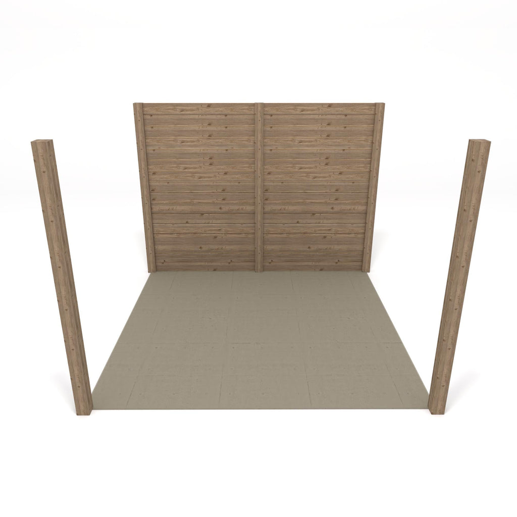 Freestanding Double Premium Pergola - Rustic Brown - 1.8m Width x 1.8m Length