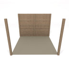 Freestanding Double Premium Pergola - Rustic Brown - 2.4m Width x 4.2m Length