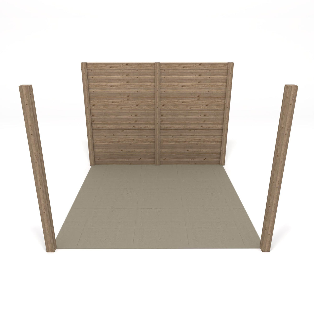 Freestanding Garden Pergola - Rustic Brown - 3.6m Width x 3.6m Length