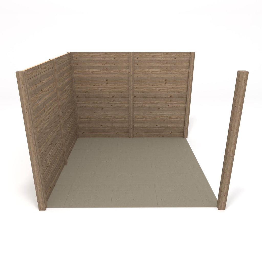 Freestanding Premium Pergola - Rustic Brown - 4.8m Width x 4.8m Length