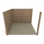 Freestanding Box Pergola - Rustic Brown - 3.6m Width x 6m Length