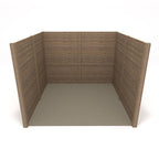 Freestanding Garden Pergola - Rustic Brown - 3.6m Width x 3.6m Length