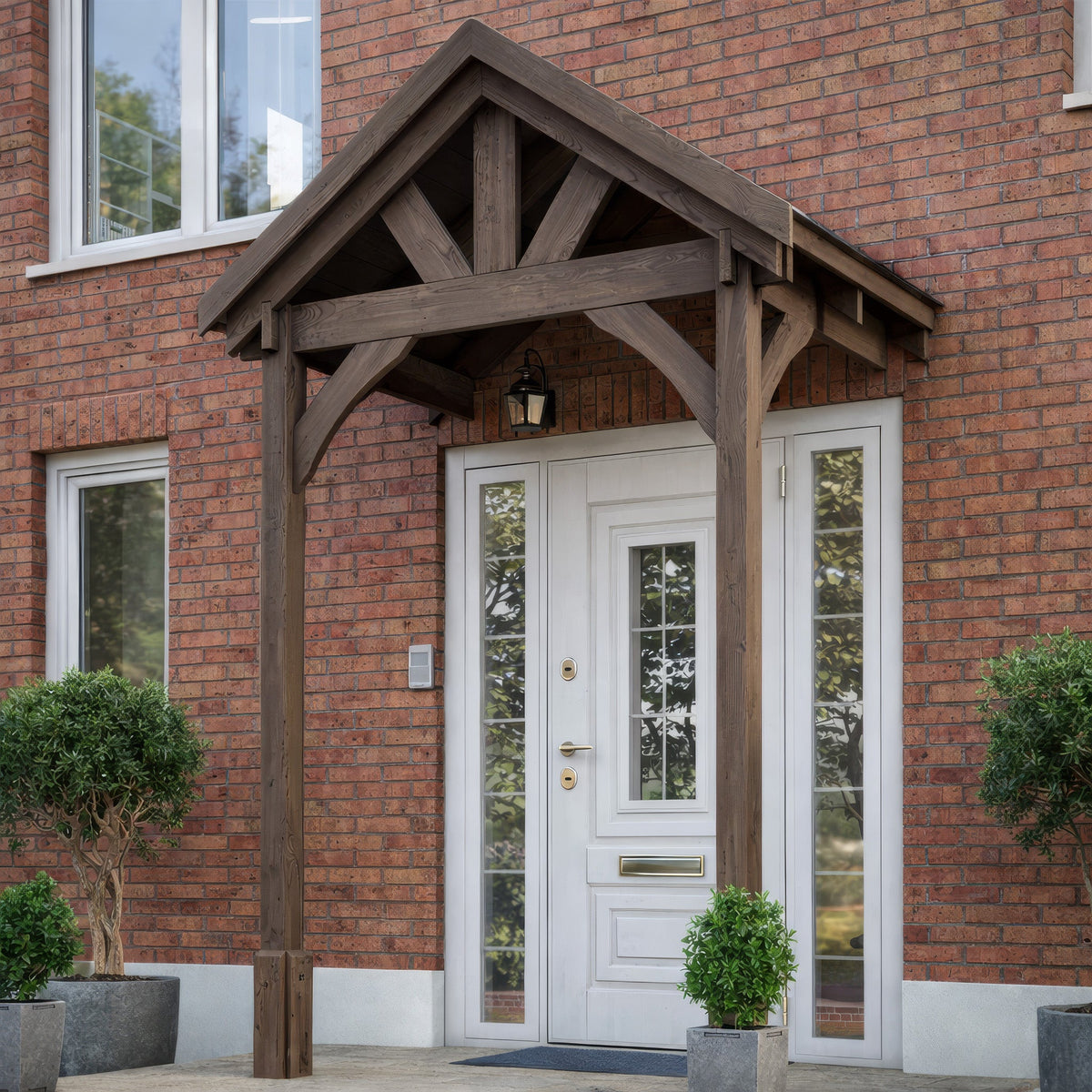 Felt Shingle Roof Porch - Rustic Brown - 1.22m Depth x 1.8m Width
