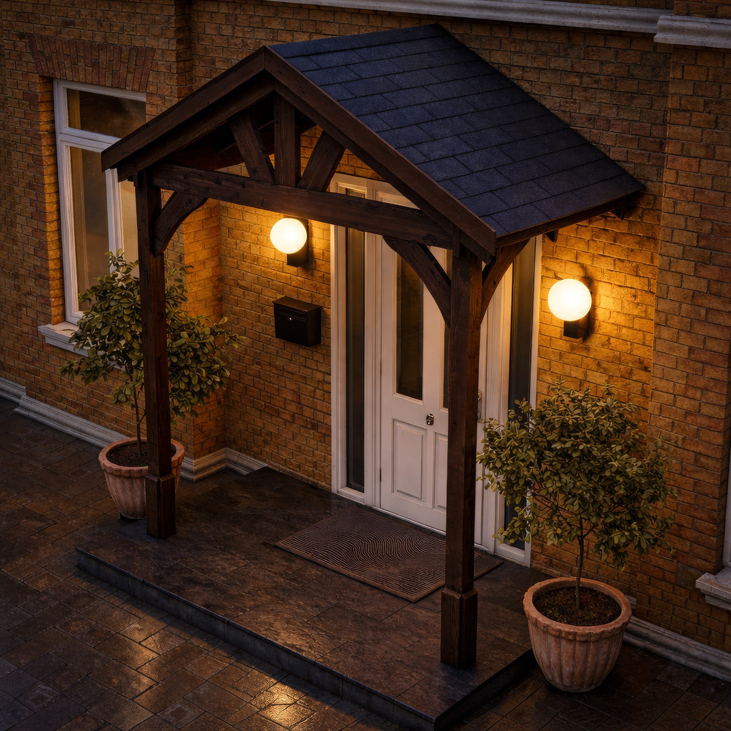 Slate Tile Roof Porch - Rustic Brown - 1.22m Depth x 2.4m Width