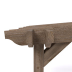 Wall Mounted Double Premium Pergola - Rustic Brown - 2.4m Depth x 6m Length