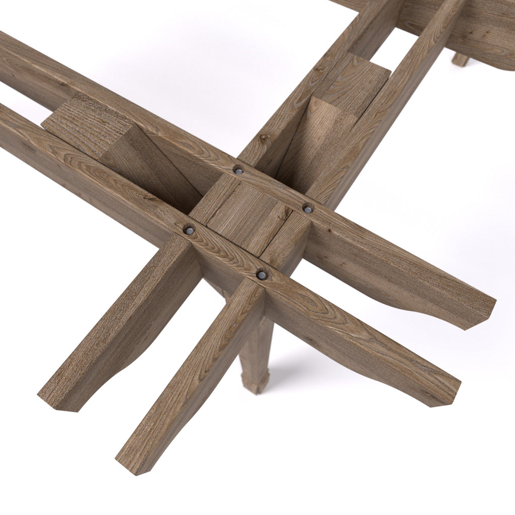 Freestanding Double Garden Pergola - Rustic Brown - 4.2m Width x 7.2m Length