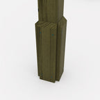 Freestanding Double Premium Pergola - Rustic Brown - 3m Width x 3.6m Length