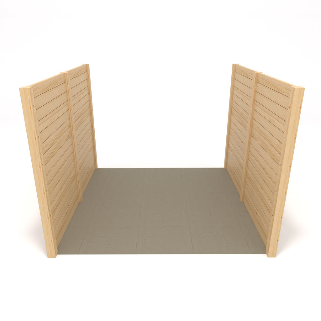 Wall Mounted Double Premium Pergola - Light Green - 4.2m Depth x 7.2m Length