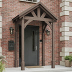 Felt Shingle Roof Porch - Rustic Brown - 1.22m Depth x 1.8m Width