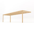 Wall Mounted Box Pergola - Light Green - 2.4m Depth x 7.8m Length