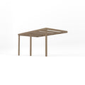 Wall Mounted Box Pergola - Rustic Brown - 3m Depth x 4.2m Length