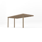 Wall Mounted Box Pergola - Rustic Brown - 1.8m Depth x 7.8m Length