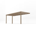 Wall Mounted Box Pergola - Rustic Brown - 4.2m Depth x 5.4m Length