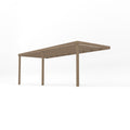 Wall Mounted Box Pergola - Rustic Brown - 1.8m Depth x 6m Length