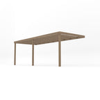 Wall Mounted Box Pergola - Rustic Brown - 4.2m Depth x 6m Length