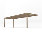 Wall Mounted Box Pergola - Rustic Brown - 4.8m Depth x 7.2m Length