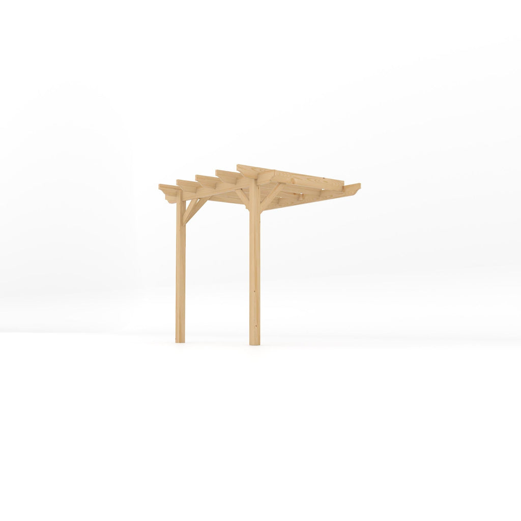 Wall Mounted Garden Pergola - Light Green - 1.8m Depth x 2.4m Length