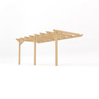 Wall Mounted Garden Pergola - Light Green - 1.8m Depth x 5.4m Length