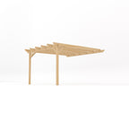 Wall Mounted Garden Pergola - Light Green - 3.6m Depth x 3.6m Length