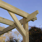 Wall Mounted Garden Pergola - Light Green - 3m Depth x 6.6m Length