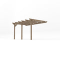 Wall Mounted Garden Pergola - Rustic Brown - 3m Depth x 4.2m Length