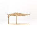 Wall Mounted Premium Pergola with Decking - Light Green - 3.6m Depth x 3.6m Length