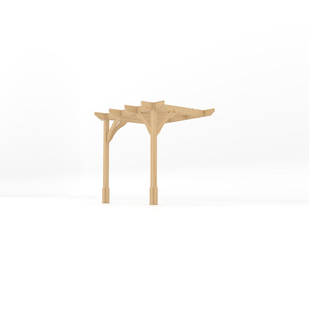 Wall Mounted Premium Pergola - Light Green - 1.8m Depth x 2.4m Length