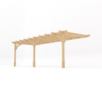 Wall Mounted Premium Pergola - Light Green - 1.8m Depth x 6.6m Length