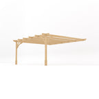 Wall Mounted Premium Pergola - Light Green - 4.8m Depth x 4.8m Length