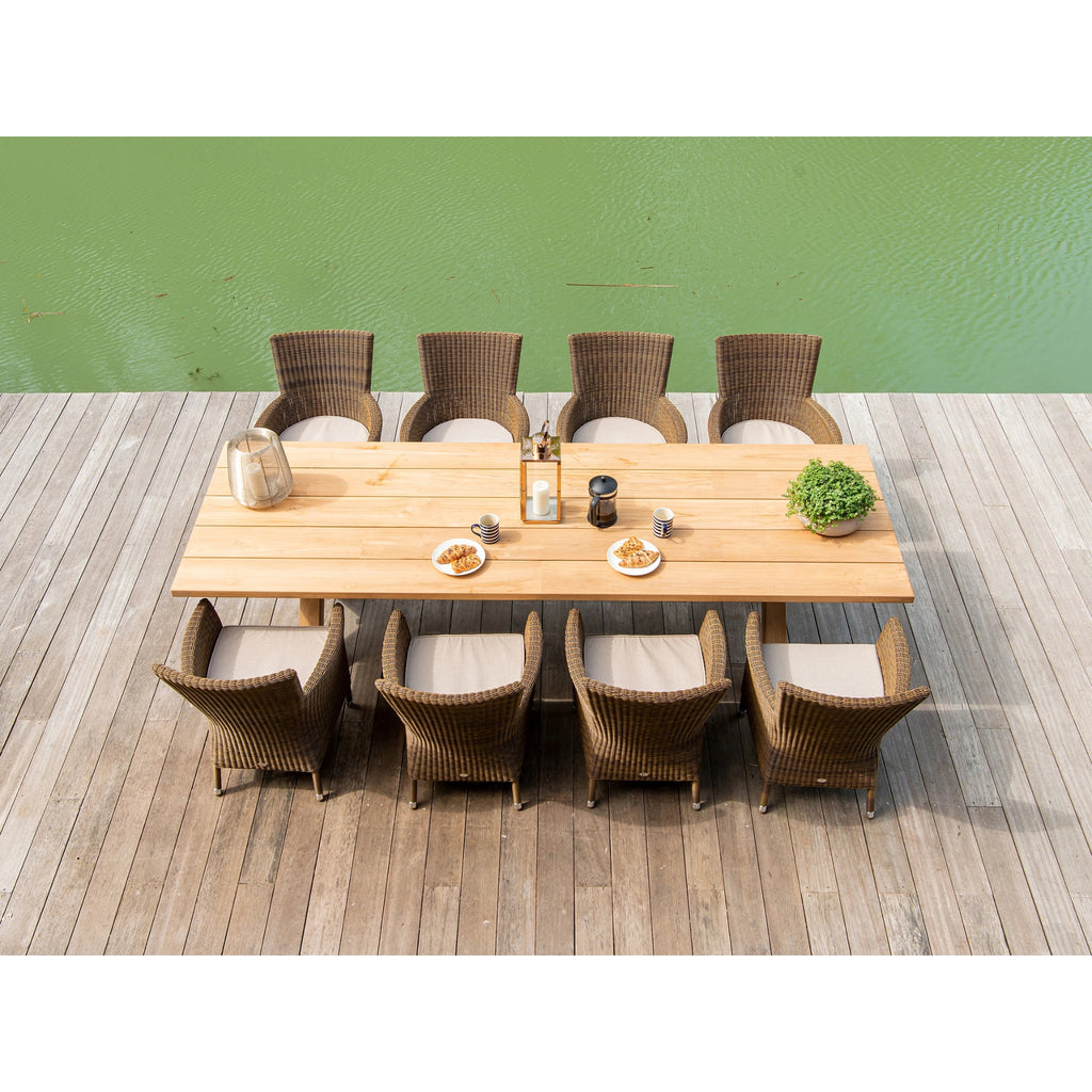 teak garden furniture uk set on patio