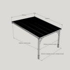 Wall Mounted Polycarbonate Roof Carport - Rustic Brown - 4.5m Depth x 3.62m Width