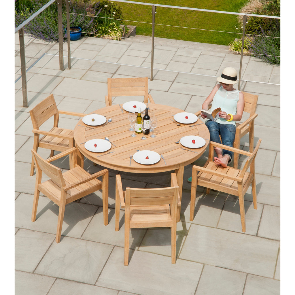 wooden dining table and chairs