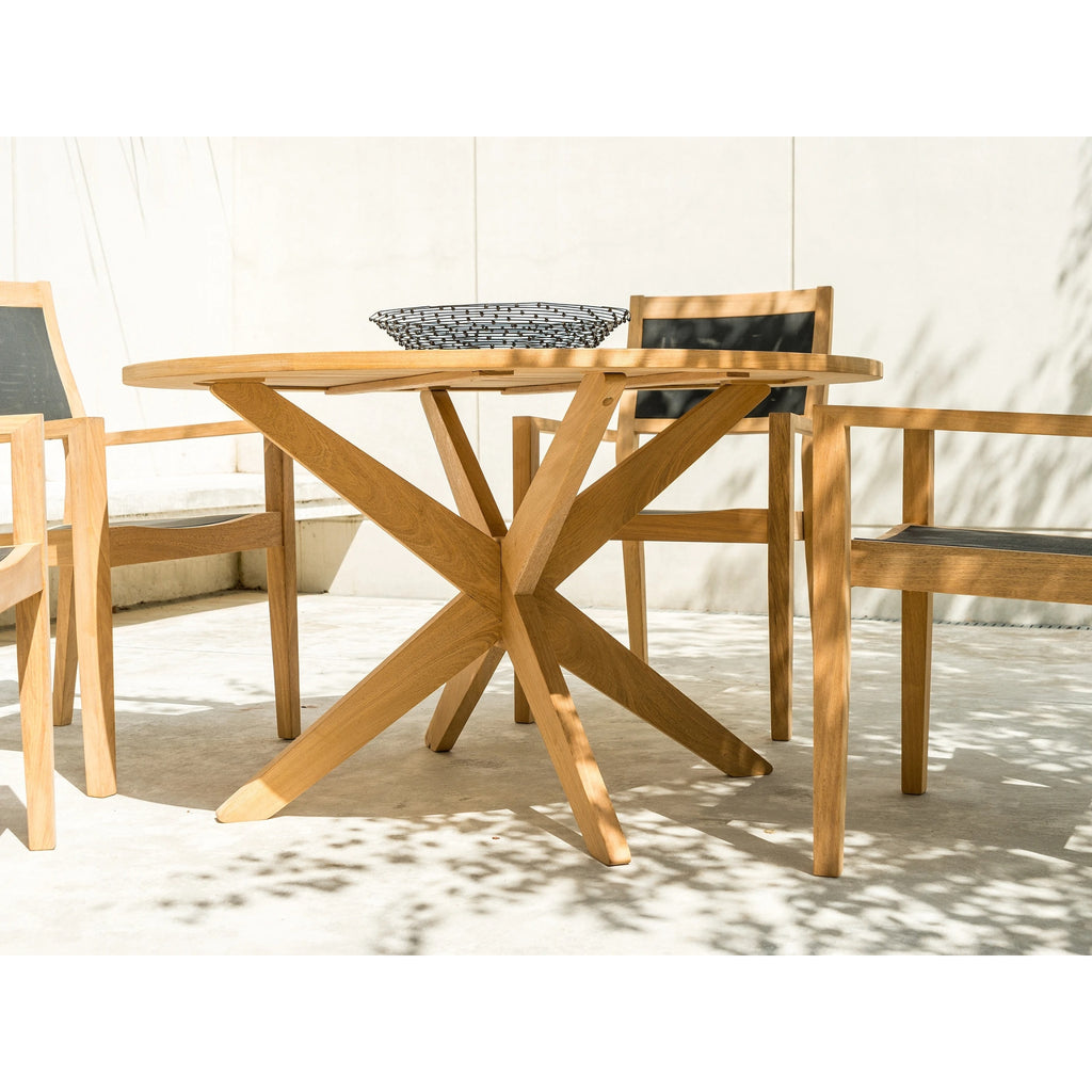 wooden garden table and chairs