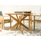 wooden garden table and chairs