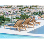 wooden sunbed for outdoor