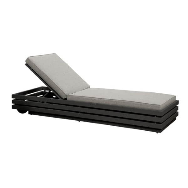 The Tomorrow Lounger - Westminster Outdoor Living Charcoal Frame x Stone Fabric 