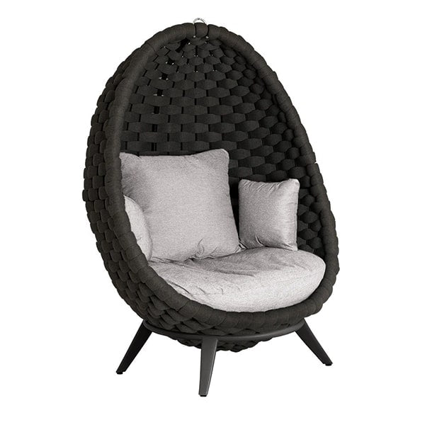 Alexander Rose Cordial Luxe Dark Grey Lucy Chair with Base