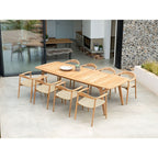 Alexander Rose Dana Teak Large Table with Rope Seat Lifestyle 3
