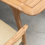 Alexander Rose Dana Teak Large Table with Rope Seat Lifestyle 5