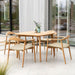 Alexander Rose Dana Teak Small Table with Rope Seat Lifestyle 1