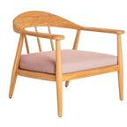 alexander rose dana teak lounge armchair guava cushion