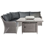 Alexander Rose Monte Carlo Casual Dining Set With Fire Pit