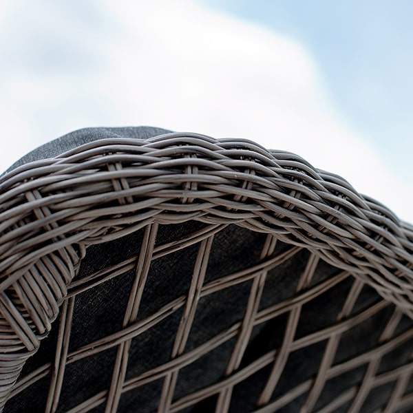 Alexander Rose Monte Carlo Round Dining Set Open Weave Armchair Details