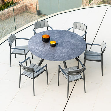 Alexander Rose Rimini 6 Seater Dining Set with 1.3m Round Table