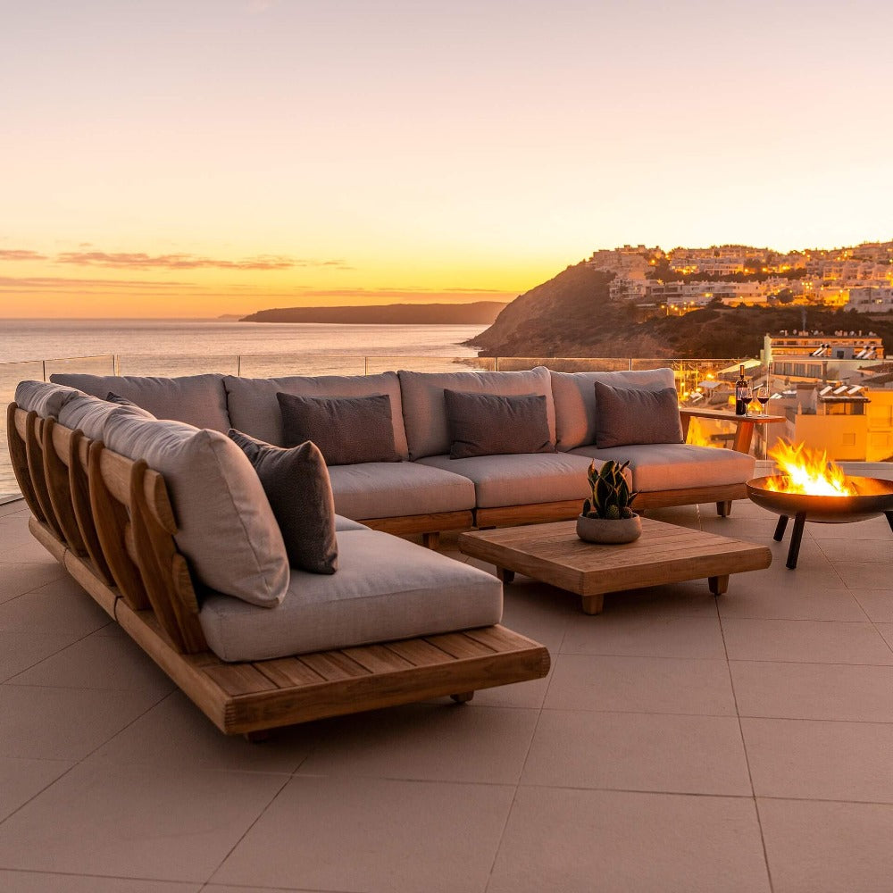 Alexander Rose Sorrento Sofa Set with Fire Pit