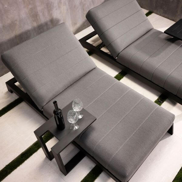 Luxe Lounger Aluminium Frame Sun Lounger