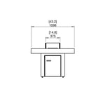 EcoSmart Fire Gin 90 Dimensions Side