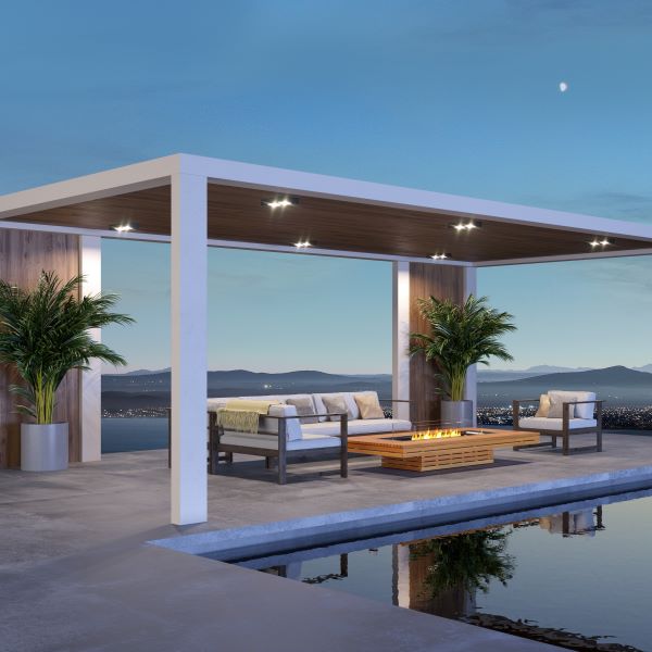 EcoSmart Fire Gin 90 Teak Low Lifestyle