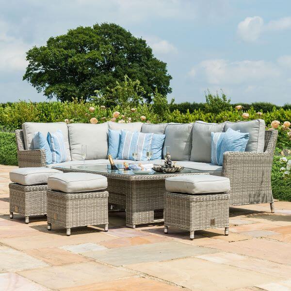 maze rattan oxford corner dining set cover