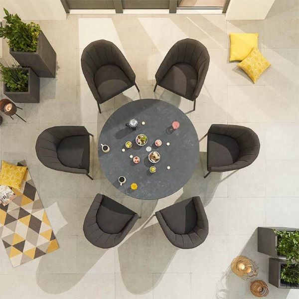Westminster Pacific Dining Table and Chairs Round Slate Top
